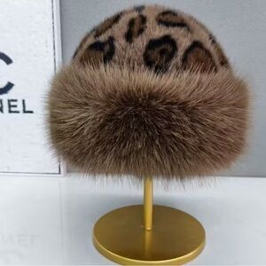 NEW: Leopard Print Faux Fur Hat